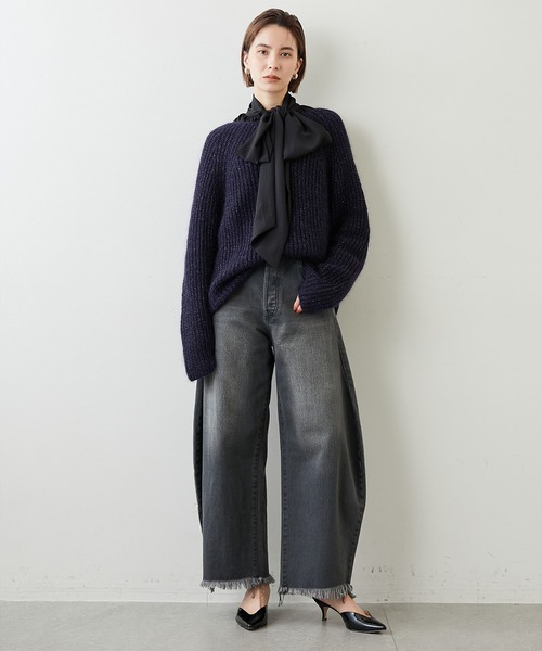 「Whim Gazette」 長袖ニット FREE ベージュ レディース_画像2