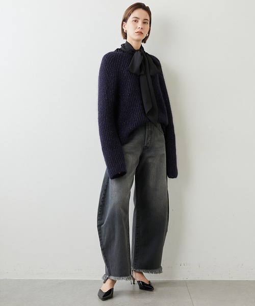 「Whim Gazette」 長袖ニット FREE ベージュ レディース_画像3