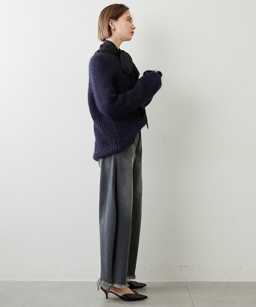 「Whim Gazette」 長袖ニット FREE ベージュ レディース_画像4