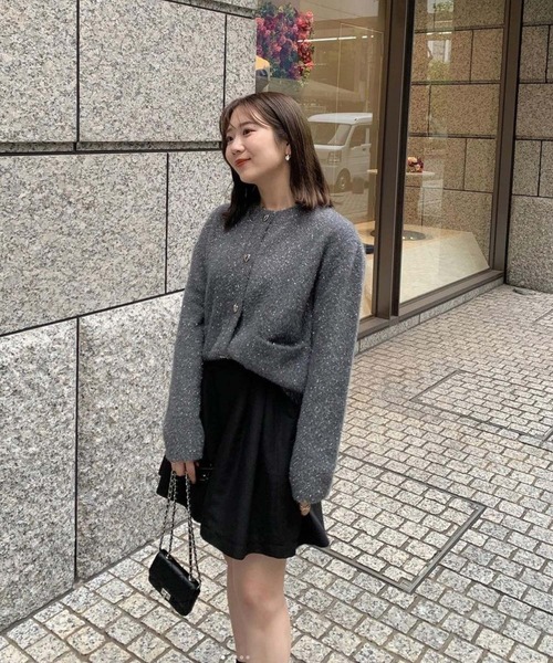 「Fit more」 ニットカーディガン FREE ブラック レディース_画像2