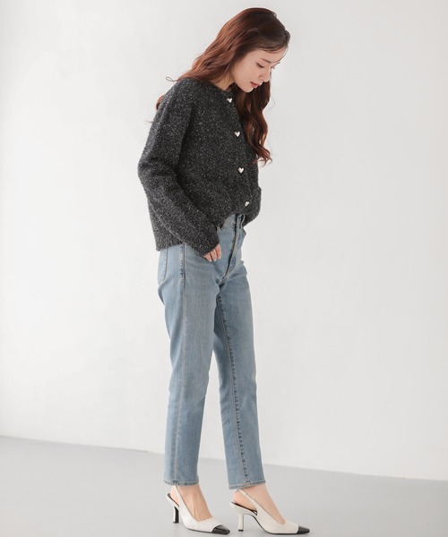 「Fit more」 ニットカーディガン FREE ブラック レディース_画像8