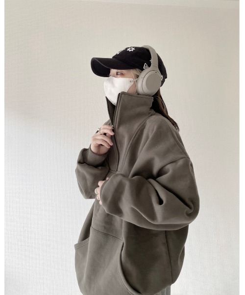 「YACA」 スウェットカットソー FREE アッシュグレー レディース_画像3