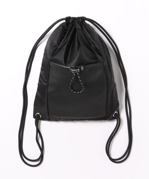 perche（ペルケ） デイバック リュック perche / ナイロン×牛革ドロー 
