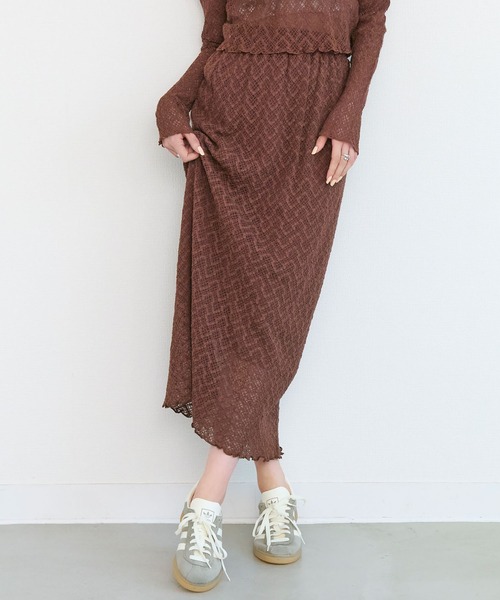 Tiny EDEN ロング スカート レースナロースカート（ペチコート付き