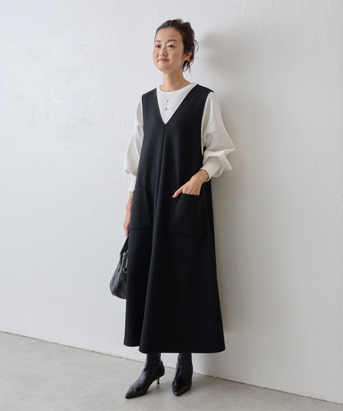 「BEARDSLEY」 ノースリーブワンピース S ブラック レディース