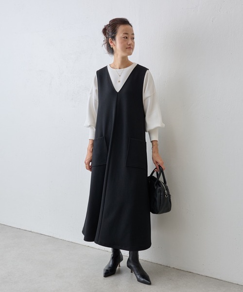 「BEARDSLEY」 ノースリーブワンピース S ブラック レディース_1