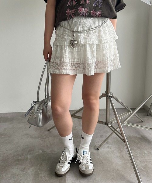 「apres jour mignon」 フリルスカート X-LARGE ライトグレー レディース_画像5