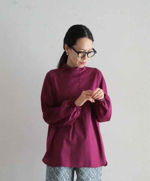 「FIL DE FER」 長袖ブラウス FREE パープル レディース_画像2