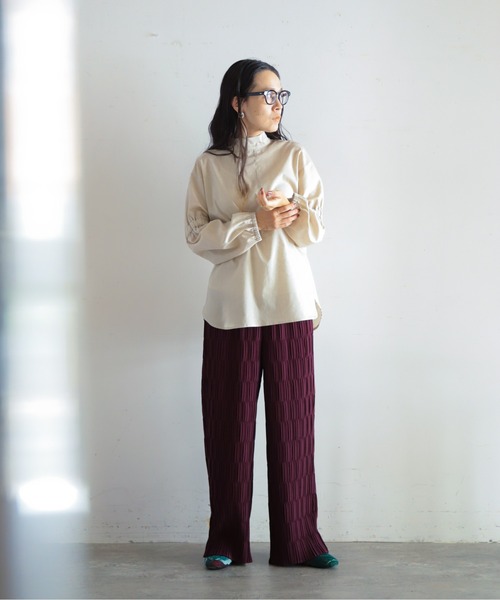 「FIL DE FER」 長袖ブラウス FREE パープル レディース_画像5