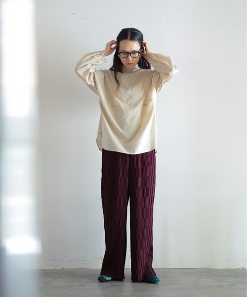 「FIL DE FER」 長袖ブラウス FREE パープル レディース_画像6