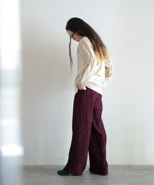 「FIL DE FER」 長袖ブラウス FREE パープル レディース_画像8