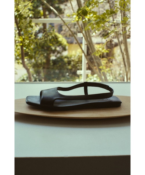 RIM.ARK リムアーク サムレザーフラットサンダル 黒 37 新品未使用 RIM.ARK サンダル Minimal leather sandal ミニマル レザー サンダル