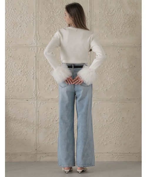 「MEISM」 長袖ニット MEDIUM グレー レディース_画像7