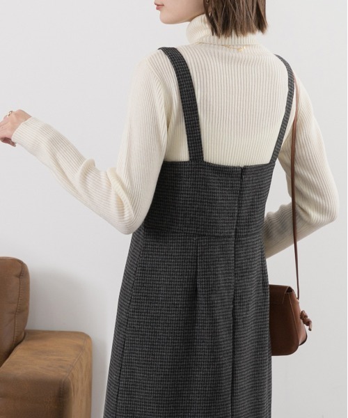 「ad thie」 サロペットスカート M チャコール レディース_画像8