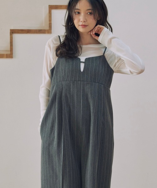 Alumu. サロペット オーバーオール AM610205 ヘリンボーンワイド
