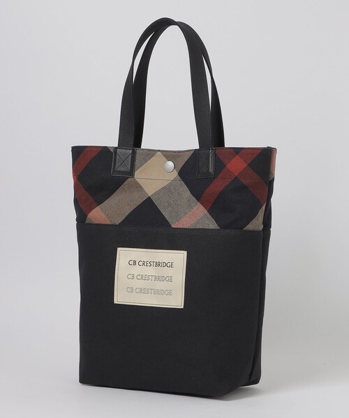 CB CRESTBRIDGE トートバッグ パーシャルチェックトート レディース