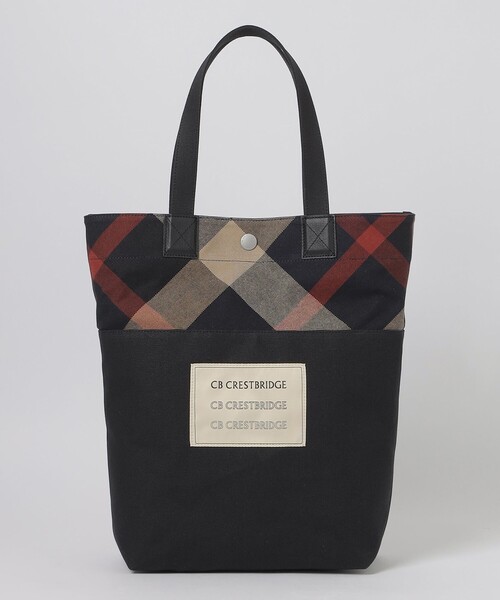 CB CRESTBRIDGE トートバッグ パーシャルチェックトート レディース