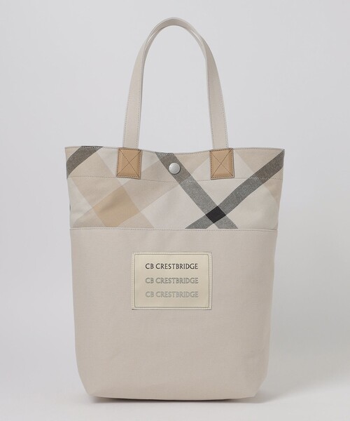 CB CRESTBRIDGE トートバッグ パーシャルチェックトート レディース