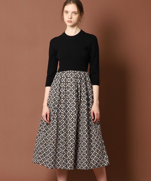 「DRESSTERIOR」 ドッキングワンピース 36 レッド レディースの画像