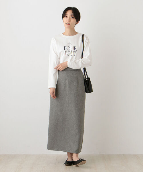 「Afternoon Tea」 ロングスカート MEDIUM グレー レディース_画像5