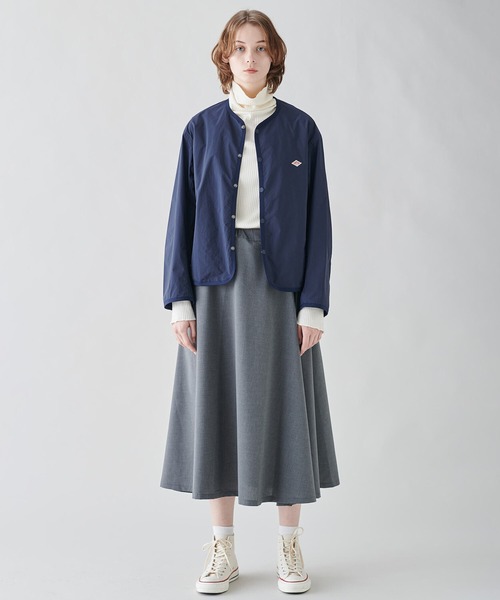 Danton（ダントン） ノーカラージャケット SMALL ネイビー レディース