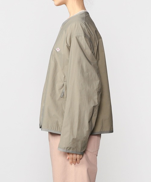 「DANTON」 ノーカラージャケット SMALL ネイビー レディースの画像