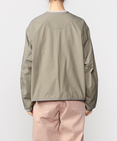 「DANTON」 ノーカラージャケット SMALL ネイビー レディースの画像