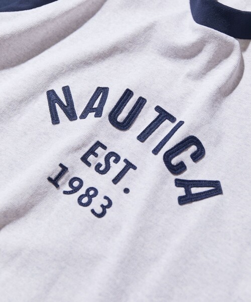 「NAUTICA」 長袖Tシャツ MEDIUM ブラウン メンズの画像