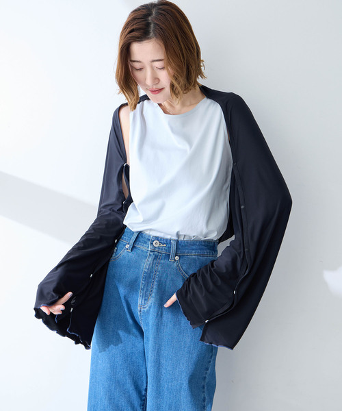 CROSSPLUS ONLINE カーディガン 「Wpc.」UVカット接触冷感3wayショール