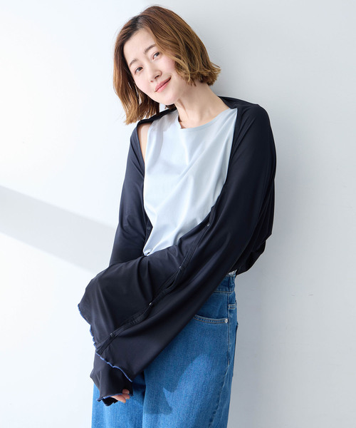CROSSPLUS ONLINE カーディガン 「Wpc.」UVカット接触冷感3wayショール