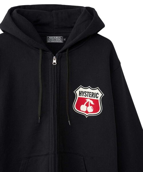 【美品】ヒステリックグラマー　ジップパーカー 00s ヒステリックグラマー ジップパーカー ヒスガール ブラック メンズ