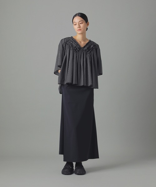「ZUCCa」 ロングスカート M size ネイビー レディース_画像8
