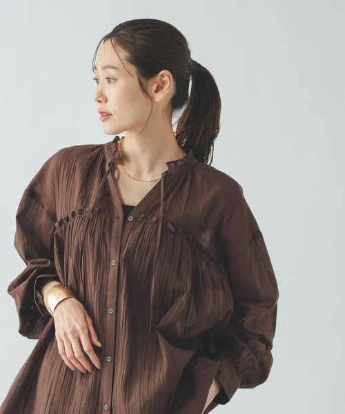 極美品 23AW Heriter エリテ フリルカラーブラウス プルオーバー other - 極美品 23AW Heriter エリテ フリルカラーブラウス プル
