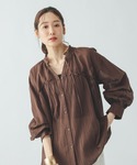 リネンシャツ ブラウス シャツ 夏 エアリーリ...の詳細画像4