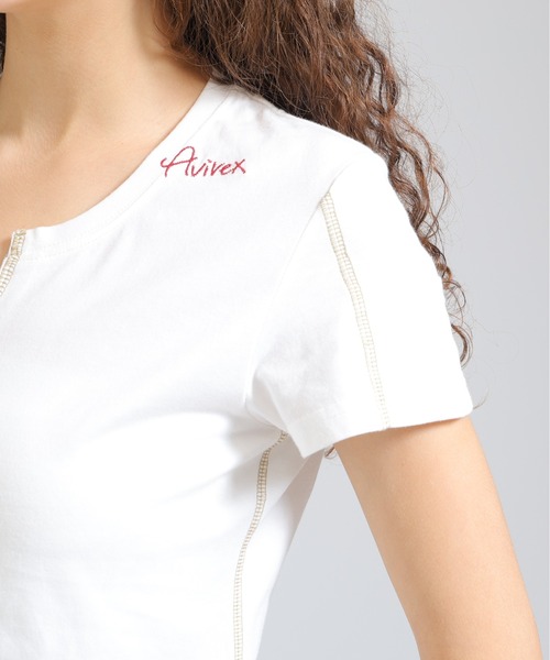 AVIREX（アヴィレックス） tシャツ 半袖 「直営店限定」KEY NECK