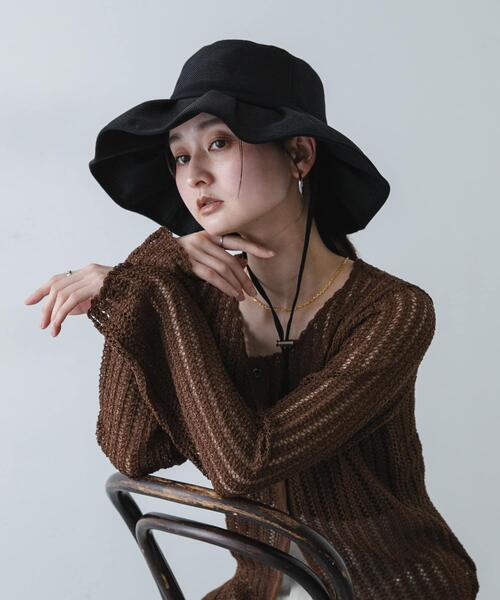 SENSE OF PLACE by URBAN RESEARCH 帽子 ハット ジュートライクフリル
