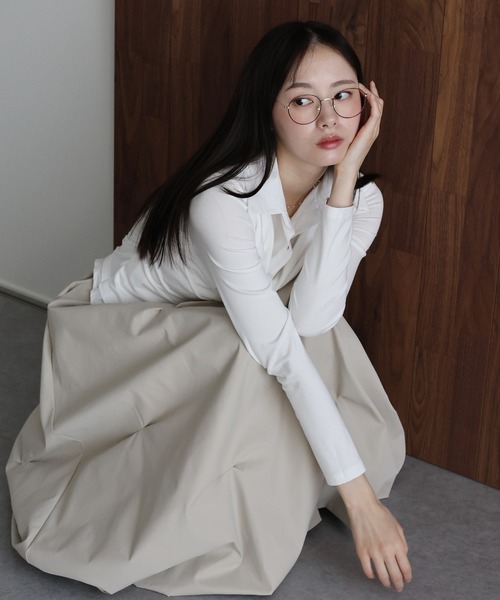 「J by blue」 長袖シャツ MEDIUM ブラック レディース_画像6