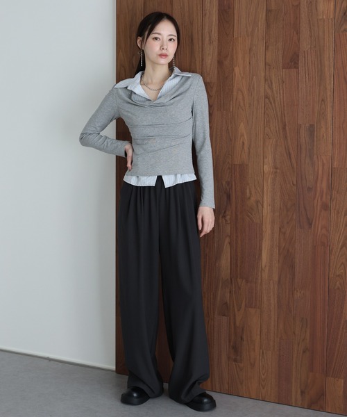 「J by blue」 長袖シャツ MEDIUM ブラック レディース_画像7