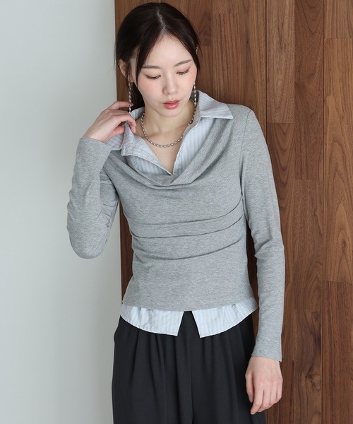 「J by blue」 長袖シャツ MEDIUM ブラック レディース_画像8