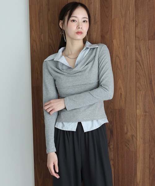 「J by blue」 長袖シャツ MEDIUM ブラック レディース_画像9