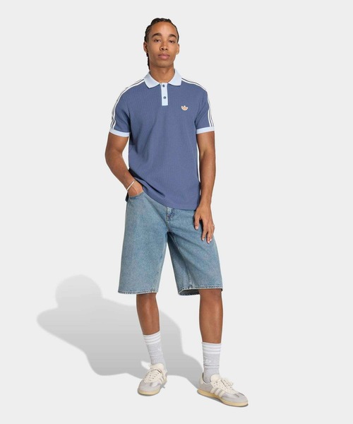 Adidas ワッフルニット 半袖ポロシャツ adidas（アディダス） ポロシャツ ワッフル ニット ポロシャツ