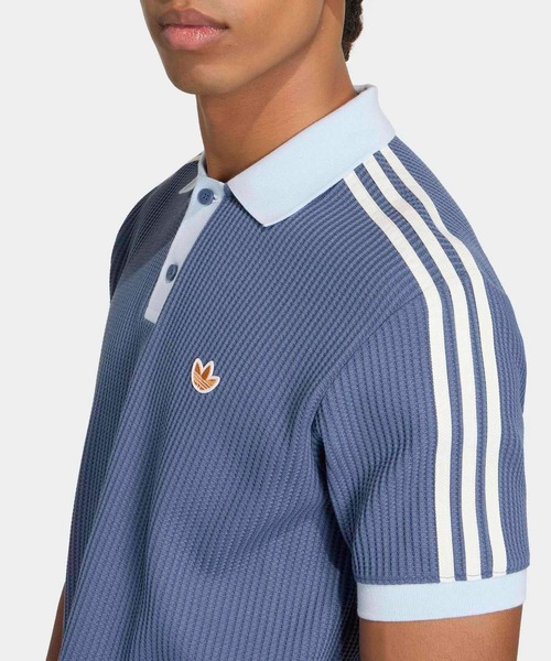 Adidas ワッフルニット 半袖ポロシャツ adidas（アディダス） ポロシャツ ワッフル ニット ポロシャツ