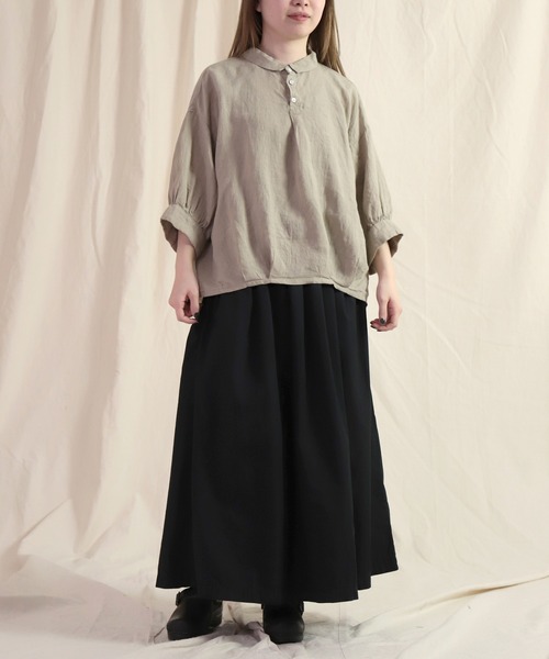 「Brocante」 7分袖シャツ 2 ホワイト レディース_画像6