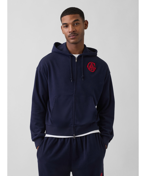 GAP（ギャップ） ジップアップパーカー X-LARGE ネイビー メンズ 