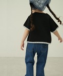 tシャツ 「綿100%」ガールズ 裾レース 半...の詳細画像3