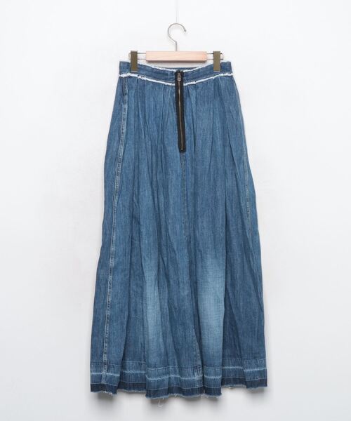 「LANVIN en Bleu」 ジーンズスコート 38 青味 レディース