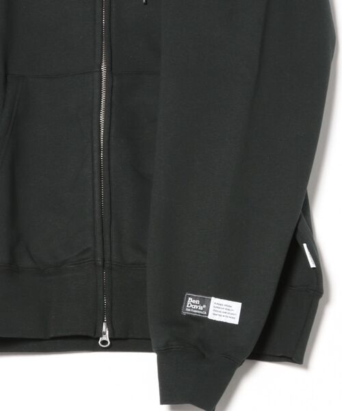 「BEN DAVIS」 ジップアップパーカー X-LARGE アッシュグレー メンズ_画像3