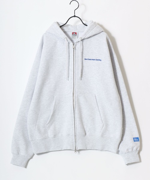 「BEN DAVIS」 ジップアップパーカー X-LARGE アッシュグレー メンズ_画像6