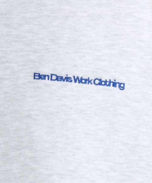 「BEN DAVIS」 ジップアップパーカー X-LARGE アッシュグレー メンズ_画像9