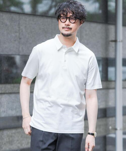 「URBAN RESEARCH ROSSO MEN」 半袖ポロシャツ LARGE ネイビー メンズ_画像3